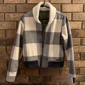 *HP* Woolrich Wool Bomber Lined Buffalo Check WXS